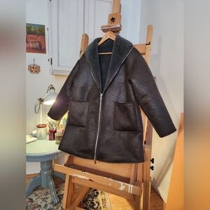 Mango Reversible Faux Shearling Coat BNWT